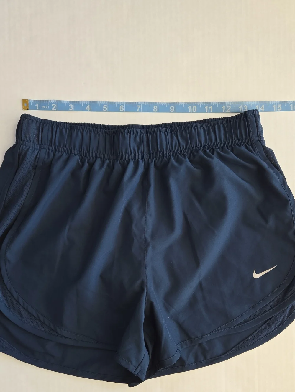 Nike Tempo DRI-FIT Women's Mid-Rise Lined Teal Athletic Running Shorts Size M